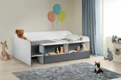 Julian Bowen Stella Low Sleeper Bed In White & Charcoal
