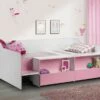 Julian Bowen Stella Low Sleeper Bed In Pink 1 Julian Bowen Stella Low Sleeper Bed In Pink -bedding sale stella low sleeper pink roomset