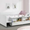 Julian Bowen Stella Low Sleeper Bed In White -bedding sale stella white low sleeper roomset
