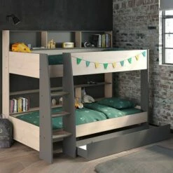 Parisot Tam Tam 5 Bunk Bed In Oak And Grey -bedding sale tam5 5 grande