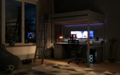 Astral Small Double Gaming High Sleeper Bed In Grey -bedding sale terhsdg 1