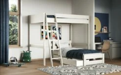 Astral Small Double High Sleeper Bed With Single Bed In White