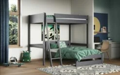 Astral Small Double Grey High Sleeper With L Shaped Small Double Bed