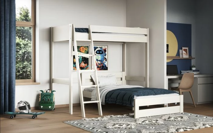 Astral White High Sleeper With L Shaped Small Double Bed 3 Astral White High Sleeper With L Shaped Small Double Bed