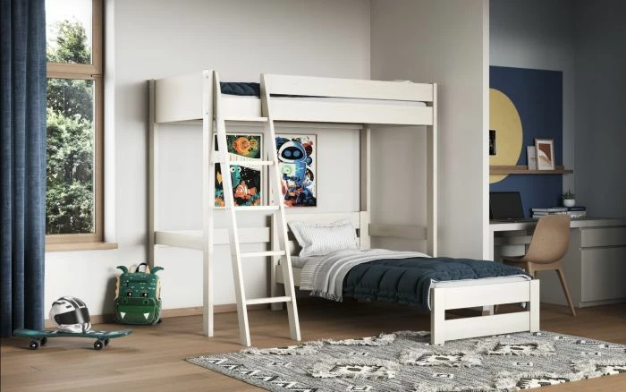 Astral White High Sleeper With L Shaped Single Bed 3 Astral White High Sleeper With L Shaped Single Bed