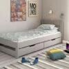Astral Solid Wood Single Bed With Storage In Grey -bedding sale tersbg