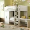 Timothy Bunk Bed With Wardrobe In White & Grey -bedding sale timothy1a