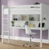 Julian Bowen Titan White Highsleeper Bed With Desk & Storage -bedding sale titan highsleeper erika white chair roomset