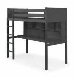 Julian Bowen Titan Anthracite High Sleeper Bed With Desk & Shelves -bedding sale titan highsleeper np anthracite