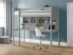 bedding sale 40 Julian Bowen Titan Grey High Sleeper Bed With Desk & Shelves