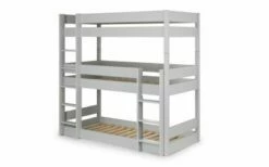 Julian Bowen Trio Triple Bunk Bed In Dove Grey 7 Julian Bowen Trio Triple Bunk Bed In Dove Grey -bedding sale trio bunk grey slats 2