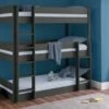 Julian Bowen Trio Triple Bunk Bed In Anthracite -bedding sale trio triple bunk anthracite roomset 1200
