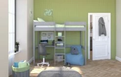 Stompa Uno High Sleeper With Desk In Grey
