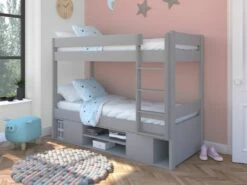Stompa Uno Grey Bunk Bed With Under Bed Storage