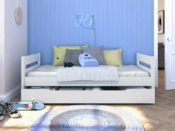 Stompa Uno Single Bed With Trundle In White